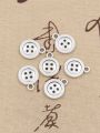 20Pcs Charms Double Sided Button Antique Silver Color Pendants Making DIY Handmade  Finding Jewelry