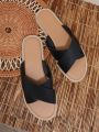 Women'S Simple Cross Flat Sandals