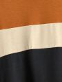Teen Boys' Casual Colorblock T-Shirt And Shorts Set