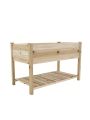 Raised Garden Bed Planter Box with Legs & Storage Shelf Wooden Elevated Vegetable Growing Bed for Flower/Herb/Backyard/Patio/Balcony 48.5x30x24.4in(colourless)