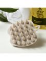 New Scalp Massager Shampoo Brush, Soft Silicone Hair Washing Tool, For Scalp Care, Unique Plant Pattern Design, With 1 Wall Hook (1pc)