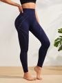 SHEIN Leisure High Waisted Hollow Out Sports Leggings