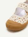 Cozy Cub Girls' Flower Design Fashionable, Trendy, Warm, Cute, Comfortable, Casual Flat Shoes (Random Pattern)