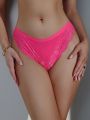 Women's Valentines Lace Embellishment Triangle Panties