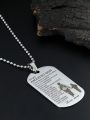 1pc Unique Stainless Steel Silver Pendant Necklace Parent-Child Bonding Gift Mom to Son