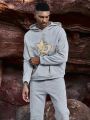 Men's Star Printed Hoodie And Sweatpants Sports Tracksuit