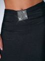 Sarah LA Rhinestone Detail Crop Top & Split Thigh Skirt