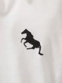 SHEIN 2pcs/set Toddler Boys' Casual Horse Printed Short Sleeve Polo Shirt