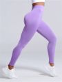 Solid Color Butt Lifting Sports Leggings