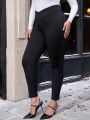 SHEIN Clasi Plus Size Women's Fleece Lined Leggings