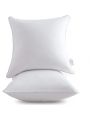 Pillow Inserts,Throw Pillow Inserts with 100% Cotton Cover,18 Inch Square Interior Sofa Pillow Inserts,Decorative Pillow Insert Pair,White Couch Pillow
