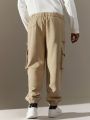 Manfinity Hypemode Men's Plus Size Solid Color Cargo Pants