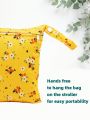 1 pc Waterproof Reusable Wet Bag Wet Dry Bags For Baby Cloth Diapers&Breast Pump Parts With One Zippered Pockets & Handle Diaper Bag