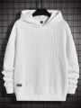 Manfinity Homme Men's Casual Hooded Sweatshirt With Patch Detail