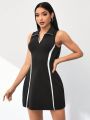 SHEIN Daily&Casual Women's Color Block Sporty One-Piece Dress