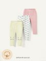 Cozy Cub Baby Girl 3pcs Elastic Waist Long Pants Set