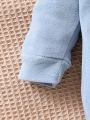 SHEIN Newborn Button-Front Long Sleeve Bodysuit