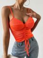 SHEIN Essnce Ladies' Drawstring Cup Camisole Top