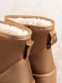 Women'S Solid Color Thick Platform Snow Boots