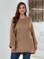 EMERY ROSE Plus Size Women's Long Sleeve Loose Sweater