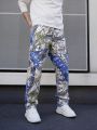 Manfinity LEGND Men's Printed Straight-fit Jeans