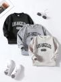 SHEIN Kids QTFun Young Girl 3pcs Letter Graphic Thermal Pullover