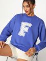 GraceKreations Women'S Letter Printed Fleece Sweatshirt