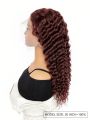 Transparent Lace Deep Wave 13*6 Lace Frontal Wigs 150% Density 18-30 Inch Reddish Brown Color Pre Plucked Natural Hairline Human Hair For Wome