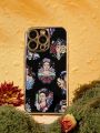 Frida Kahlo X SHEIN Flower & Figure Graphic Phone Case