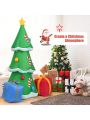 Gymax 6ft Inflatable Christmas Tree Indoor Outdoor Decoration w/ LED Lights