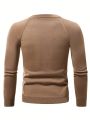 Manfinity Homme Men's Solid Color Raglan Sleeve Sweater