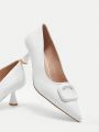 SHEIN BIZwear Rectangle Decor Women's High Heel Shoes