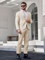 Manfinity Mode Men's Open-front Jacket Suit