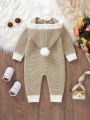 Baby Girls' Comfortable Casual And Simple Hooded Sweater
