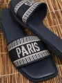 Ladies' Flat Sandals With Letter Pattern