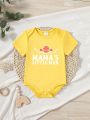Infant Boys' Casual Short Sleeve Round Neck Romper For Summer