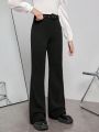 Teen Girl Solid Belted Flare Leg Pants