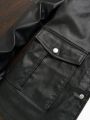 Manfinity Homme Men'S Flap Pocket Denim Jacket
