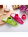1pc 2pcs Colorful Stainless Steel Garlic Press and Ginger Cutter - Easy to Use and Durable Kitchen Tool for Grinding, Grating, and Planing,Essential camping kitchen tools,Camping barbecue accessories