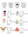 6pcs Christmas Tree & Snowman Design Cookie Cutter