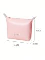1pc Solid Color Multi-functional Portable Storage Bag With Letter Print
