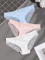 3pack Bow Front Lace Trim Panty