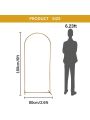 2 Pcs Gold Arch Backdrop Stand Wedding Metal Balloon Arch Backdrop Stand for Party Birthday Graduation Ceremony Baby Shower Decoration,6 FT Tall