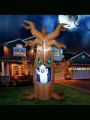 Joiedomi 7 ft Tall Halloween Inflatable Scary Tree with Animated Ghost, Blow Up Inflatables with Build-in LEDs for Halloween Outdoor Yard Garden Party Holiday Decoration