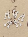 30Pcs Charms Musical Note  Silver Color Pendants Antique Making Handmade Crafts DIY Jewelry