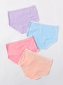 4pack Graphic Embroidery Panty Set