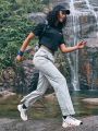In My Nature Women's Solid Color Drawstring Outdoor Pants With Pockets