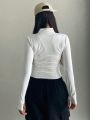 DAZY Women's Zipper Closure Slim Fit Jacket