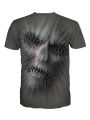 Men's Skull Pattern Short Sleeve T-shirt