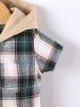 Baby Boys' Plaid Patchwork Short Sleeve Button Down Shirt + Shorts Set
